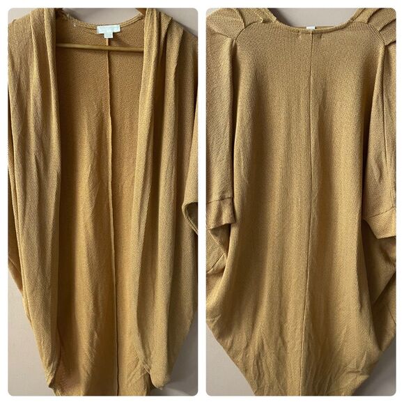 14th & Union Tan Open Front LightWeight Cardigan Size XS EUC - Picture 3 of 12